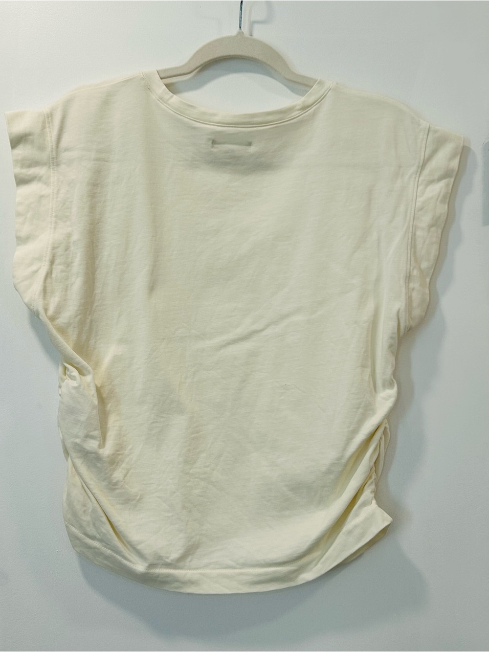 Madewell Short Sleeve Crewneck Tee in Pale Cream NWOT - Picture 3 of 4